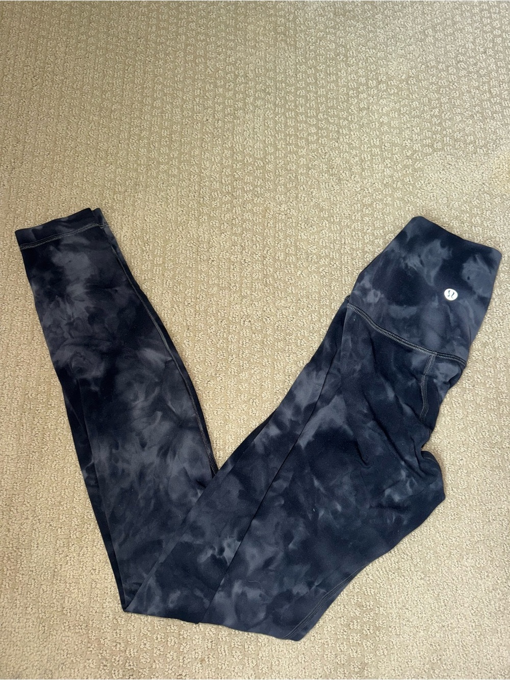 lululemon athletica Black Tie-Dye High-Rise Leggings